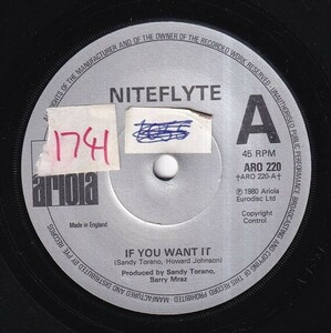 Niteflyte - If You Want It / I Wonder (If I