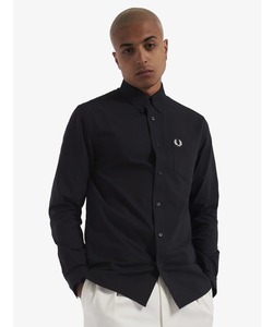 「FRED PERRY」 長袖シャツ S ブラック メンズ