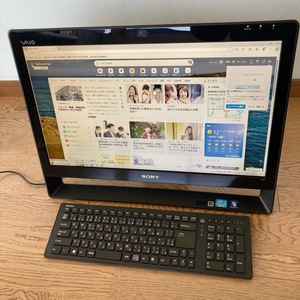 ★ジャンク品★SONY VAIO VPCJ227FJ VPCJ2 21.5型ワイド 一体型 ブルーレイ 黒 Windows10Home i5-2430M 4GB/500GB デスクトップ パソコン