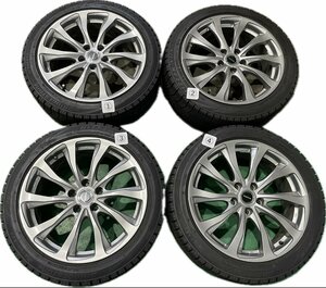 ★BS VRX 冬　社外 BALMINUM 18インチ アルミ ホイール　4本　18×7.5J ＋42 PCD114.3 5穴 ハブ径73　225/45R18　クラウン等に★