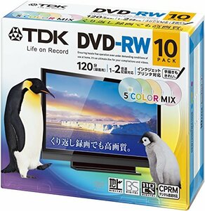 TDK 録画用DVD-RW デジタル放送録画対応(CPRM) 1-2倍速 5色カラープリンタ (中古品)