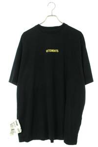 ヴェトモン VETEMENTS 22SS UE52TR120X サイズ:M ロゴプリントバーコードタグTシャツ 中古 OM10