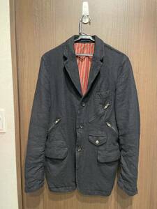 [名作] Comme des Garcons Homme ウール縮絨 ライダース風ジャケット Junya Watanabe