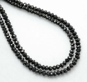 ★天然ブラックダイヤモンド 最高級 20.00ct 41.5cm K18WG ネックレス ジュエリー jewelry