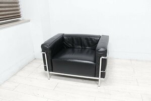 ☆極美品☆Cassina カッシーナ 1人掛けソファ LC3 黒革 98万