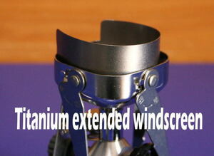 ウインドスクリーン バーナーヘッド用 チタン 風防 イワタニ ジュニアコンパクトバーナー 専用 延長 風除 ハンドメイド titanium