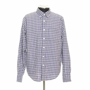 ◆393489 Abercrombie&Fitch アバクロンビー&フィッチ ボタンダウンシャツ 長袖 タータンチェック サイズM メンズ パープル