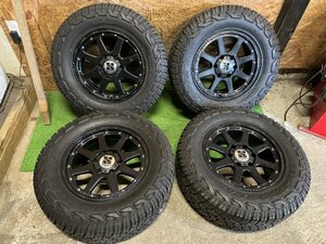 良品 XTREME-J 17インチ 7.5J +25 LT265/65R17 YOKOHAMA GEOLANDAR X-AT 2020年製 マッド 夏タイヤ バリ山 タイヤホイール 4本セット K