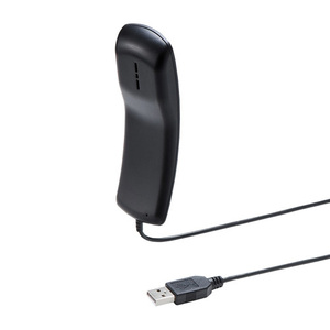 USBハンドセット ブラック 受話器型 ブラック Zoom、Teams対応 MM-HSU06BK サンワサプライ 送料無料 新品