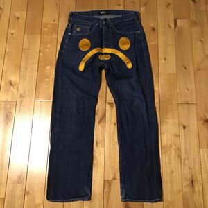 Milo Face Denim Pants Sサイズ a bathing ape BAPE マイロ デニム エイプ ベイプ アベイシングエイプ jeans NIGO w7