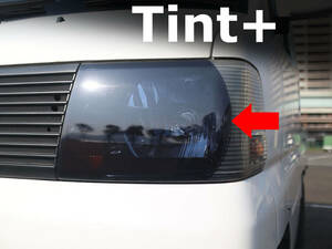 Tint+ 何度も貼れる ヘッドライト スモークフィルム ミニキャブ トラック U61T/U62T中期 軽トラ カスタム 改造 Type0