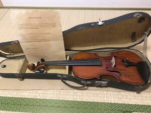 古いバイオリン フルサイズ 4/4 裏板一枚板 虎杢 ヴァイオリン