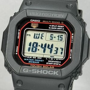 良品 CASIO G-SHOCK GW-M5600-1JF タフソーラー 電波受信 電波ソーラー マルチバンド5 スクウェア ブラック スピード オリジン