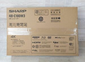 【新品未開封品】 SHARP シャープ 4K ブルーレイレコーダー　AQUOS 4B-C10DW3　ハードディスク1TB　2番組同時録画　G240511061