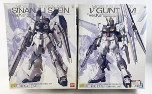 1円～ MG プラモデル 2点セット RX-93 νガンダム Ver.Ka 1/100 MSN-06S シナンジュ・スタイン 地球連邦軍 組立済