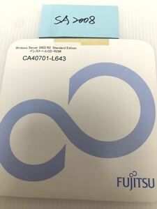 中古品/Fujitsu Windows Server 2003 R2 Standard Edition サーバーインストールCD PRIMERGY/CA40701-L643 2枚セット