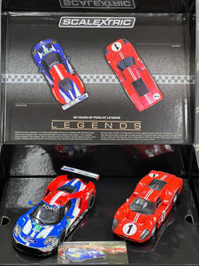 No.162-163 SCALEXTRIC ＝LEGENDS＝ 50th Years of Ford at Le Mans [新品未使用 1/32スロットカー]