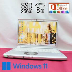 ★美品 高性能8世代4コアi5！M.2 NVMeSSD256GB メモリ8GB★CF-SV7 Core i5-8350U Webカメラ Win11 MS Office2019 Home&Business★P68965