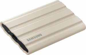 SAMSUNG MU-PE2T0K/AM T7 2TB シールド ポータブル ソリッドステートドライブ ベージュ