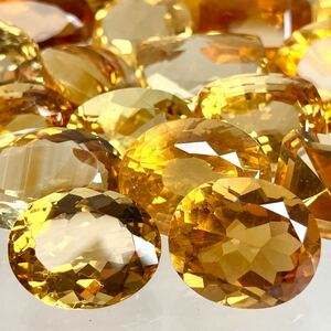 ●天然シトリン31点おまとめ300ct●m ルース 裸石 宝石 ジュエリー jewelry citrine 黄水晶 クォーツ ②