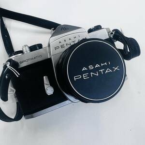 4-00263【PENTAX SP SPOTMATIC 動作確認済】Super-Takumar 1:1.8/55mm シャッターOK ストラップ付 フィルムカメラ 1円出品 1円スタート