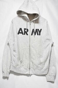 @美品 米軍実物 US.ARMY フーディー SF97 アメリカ古着 杢グレー フィジカルトレーニング L ビックサイズ