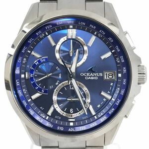 CASIO カシオ OCEANUS オシアナス 腕時計 OCW-T2600-2A2 電波ソーラー タフソーラー マルチバンド6 チタン クロノグラフ ブルー 動作OK