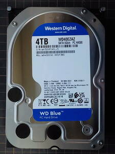 【中古(46)】HDD Western Digital WD40EZAZ 4TB 3.5インチ WD Blue 使用142時間