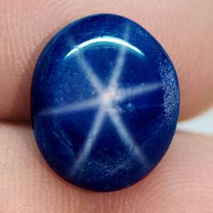 【天然超大粒スターサファイアルース 17.72ct:6171】タイ産 Natural 6Rays Star Sapphire 裸石 宝石 鉱物 コランダム jewelry Thailand