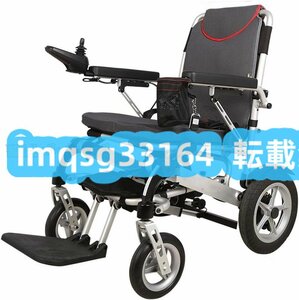 シートベルト付き折りたたみ式軽量ポータブル電動車椅子 電動車椅子 調節可能な背もたれとペダル 電力または手動操作 ジョイスティック