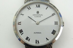 J406-J27-1◎ UNIVERSAL GENEVE ユニバーサルジュネーブ ALTESSA メンズ クォーツ 腕時計 現状品① ◎