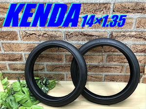 大特価sale!! 未使用品!! DAHON DOVE 完成車外し品!! KENDA 14×1.35インチ 前後タイヤチューブセット 仏式 ダホン tern ターン 折畳自転車