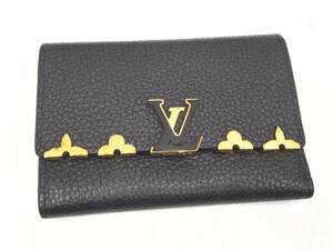 27718 Louis Vuitton ルイ・ヴィトン トリヨン ポルトフォイユ・カプシーヌ コンパクト M67886/MI2230 イニシャルあり 使用感あり