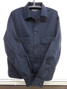 ワークジャケット 程良い厚手 ジャケット ブルゾン Lサイズ ネイビー 紺色 バイク ツーリング 作業着 作業服 美品