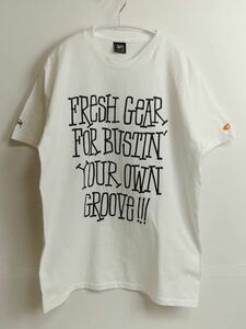 【G1950】stussy Tシャツ 10周年 白M ステューシー one decade fresh gear for bustin your own groove ギャラリー ラグ