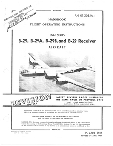 送料無料★大型爆撃機 B-29 フライトマニュアル PDF版 302ページ