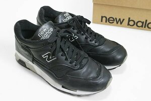 New Balance ◆ M1500BK スニーカー 黒 US8.5D (箱付き) ローカット レザー シューズ ニューバランス ◆J-3