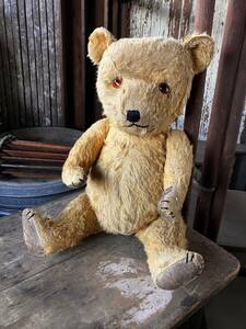 即決価格 全長50cm ヴィンテージ テディベア イギリス チルターン ハグミーベア UK Chiltern Hugmee Teddy Bear アンティーク