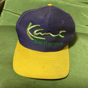 カールカナイkarlkaniキャップ帽子 刺繍90年代のビンテージ品hip hop