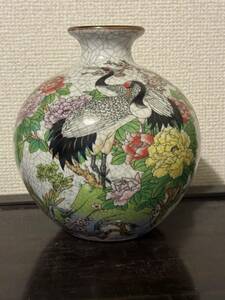 中国美術 骨董品 花器 花瓶 陶磁器 唐物 清時代 色絵 花卉 人物 文 花瓶 時代物