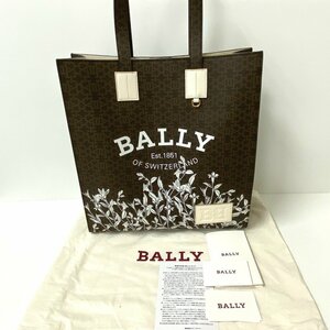 【送料無料】BALLY バリー トートバッグ Crystalia クリスタリア TPU 花 6300478 超美品・中古【Ae470282】