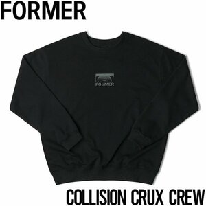 【送料無料】クルーネック スウェット トレーナー FORMER フォーマー COLLISION CRUX CREW FFL-23413 BLACK 日本代理店正規品　　Mサイズ