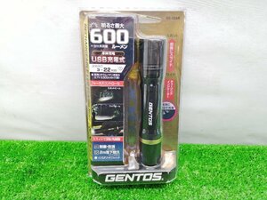 未使用品 GENTOS ジェントス LED フラッシュライト USB充電式 専用リチウムイオン充電池付 RX-286R