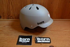新品・未使用　BERN WATTS マットサンド Lサイズ USフィットモデル（アジャスター付） サイクリングヘルメット