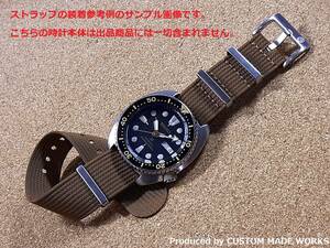 @NEW TOUGH RIBBED FABRIC STRAP 22MM／COFFEE-BROWN NATO-TYPE STRAP ※ネコポス発送で全国どこでも送料無料！