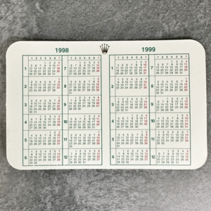 【未使用・長期保管品】　ROLEX/ロレックス　純正付属品　カレンダー　1998-1999
