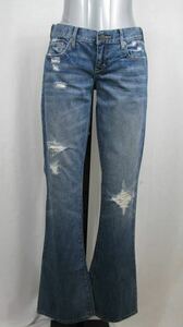 新品タグ 未着 Abercrombie & Fitch アバクロンビー&フィッチ Madison flare jeans サイズ2s w26×L31 ワンウォッシュ