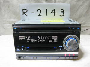 R-2143　Carrozzeria　カロッツェリア　FH-P520MD　MP3　MDLP　フロント AUX　2Dサイズ　CD&MDデッキ　補償付