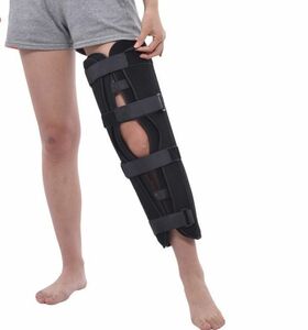 サポーター 足用 黒 膝 足首 医療用 固定 捻挫 スポーツ 装具 骨折 免荷