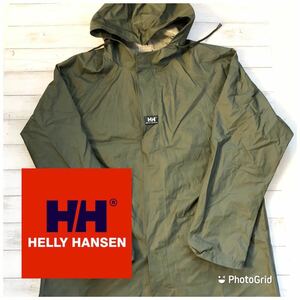 ヘリーハンセン　Helly Hansen M レインコート　レインパーカー　カーキ